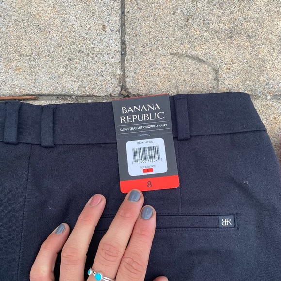 Banana Republic NWT Slim Straight Cropped Pant Women's Size 8 - Picture 2 of 6